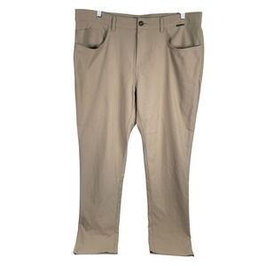 Travis Mathew Mens Open to Close Performance Pants (Actual 40x32) Beige‎ Stretch